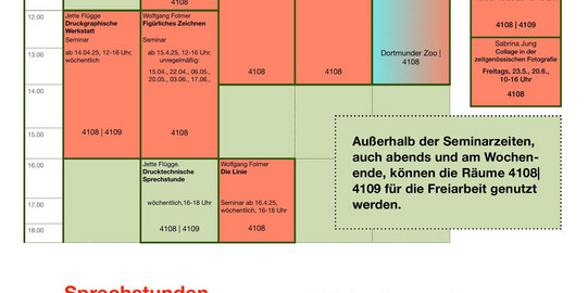 Belegung Werkstatt SoSe 25