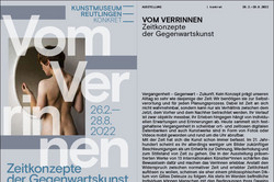 Flyer "Vom Verrinnen – Zeitkonzepte der Gegenwartskunst"