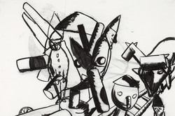 Wolfgang Folmer, o.T., Kohle, 86 x 108 cm, 1999