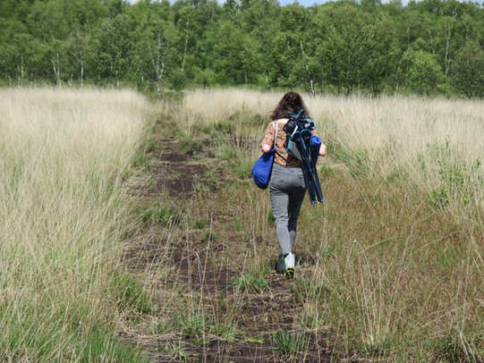 Studentin in Landschaft Studentin in Landschaft