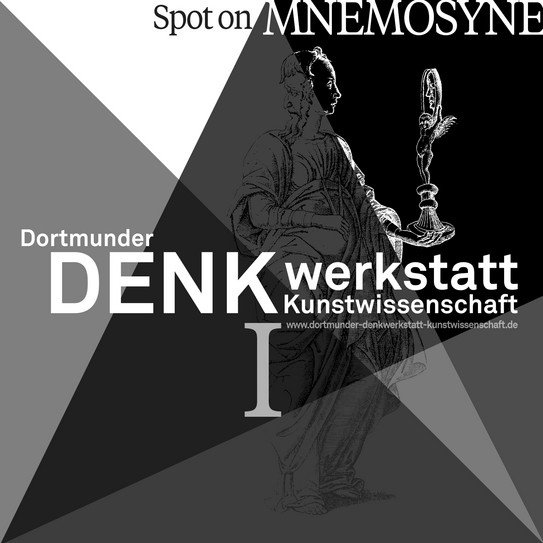 Scjwarz weiße Grafik mit einer Zeichnung der Güttin Prudentia