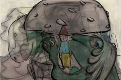 Wolfgang Folmer, o.T., Kohle und Pastell, 96 x 128 cm, 2000