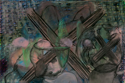 Wolfgang Folmer, o.T., Kohle und Pastell, 86 x 108 cm, 2000
