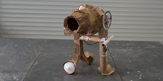 Concrete mixer made from cardboard