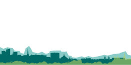 Abstrakte Dortmunder Skyline in Grüntönen