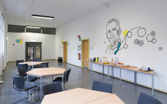 Wandbild, Alfred Gundlach, Zentrum für HochschulBildung, TU Dortmund, Hohe Str. 141, 1. OG