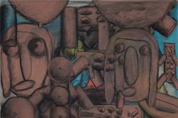 Wolfgang Folmer, o.T., Pastell, 70 x 100 cm, 1998