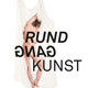 Bild mit Text "Rundgang Kunst" und eine künstlerische Arbeit: ein Textil auf den das Foto eines nackten in sich verdrehten Körpers gedruckt ist