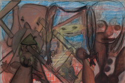 Wolfgang Folmer, o.T., Pastell, 70 x 100 cm, 1998