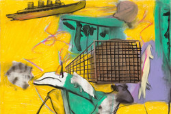Wolfgang Folmer, o.T., Pastell, 86 x 108 cm, 2000