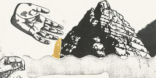 Jette Flügge, Habitat IV, 29,7 x 53,6 cm Linolschnitt, Rollendruck