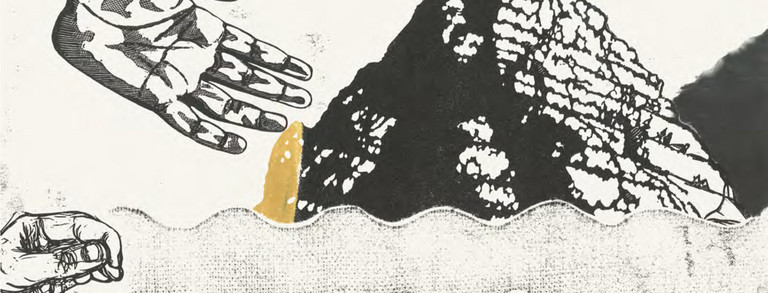 Jette Flügge, Habitat IV, 29,7 x 53,6 cm Linolschnitt, Rollendruck Jette Flügge, Habitat IV, 29,7 x 53,6 cm Linolschnitt, Rollendruck
