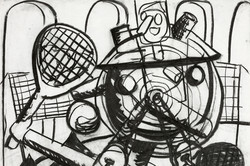Wolfgang Folmer, o.T., Kohle, 86 x 108 cm, 1999
