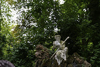 ProjektteilnehmerInnen im Schlosspark Schwetzingen